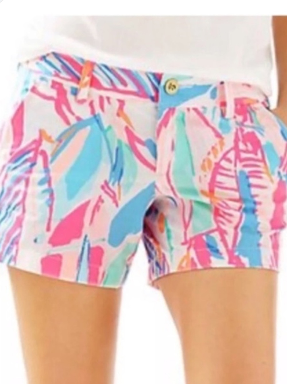 Lilly Pulitzer Multi-Color High Waist Printed Shorts